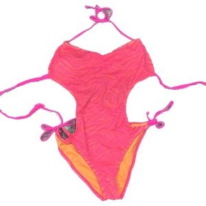 NWT Neon Hot Pink Mokini One Piece